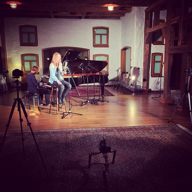 Filming a session for singer/songwriter “Svenja” …